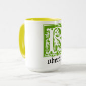 16世紀神話の生き物の装飾の首都R マグカップ (正面左)