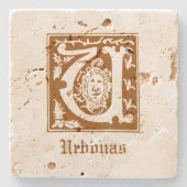 16世紀神話の生き物の装飾の首都U ストーンコースター (正面)