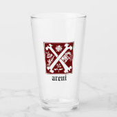 16世紀神話の生き物の装飾の首都X タンブラーグラス (正面)