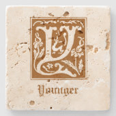 16世紀神話の生き物の装飾の首都Y ストーンコースター (正面)