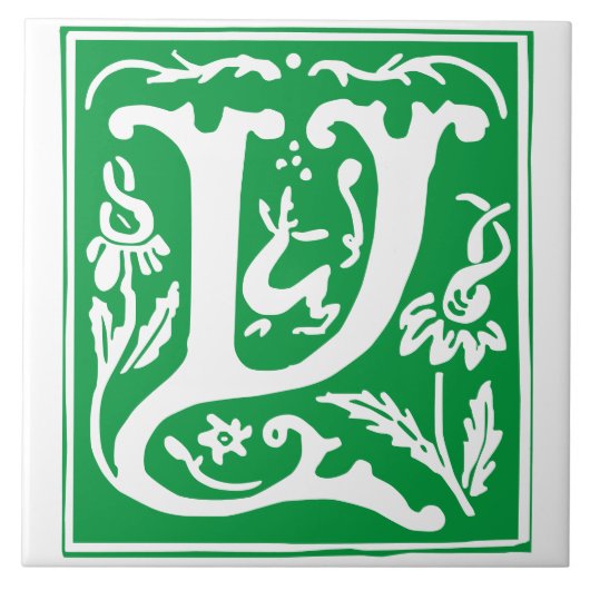 16世紀神話の生き物の装飾の首都Y タイル (正面)