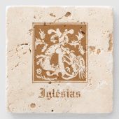 16世紀神話の生き物の装飾首都I ストーンコースター (正面)