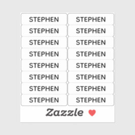 16個の小さなミニマル名前をカスタムするラベルのセット シール