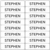 16個の小さなミニマル名前をカスタムするラベルのセット シール (正面)