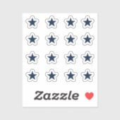 16個入り ネイビーブルーの星セット シール (シート)