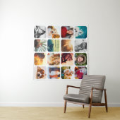 16写真テンプレートグリッド（白） タペストリー (インサイチュ(横))