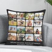 16写真モダンコラージュと引用文 クッション