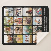 16写真モダンコラージュと引用文 シェルパブランケット (正面(横))