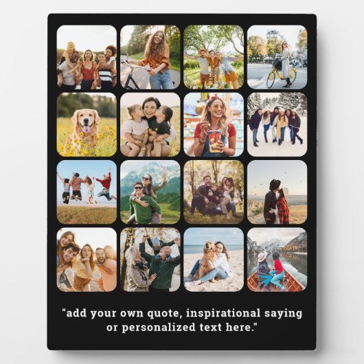 16写真モダンコラージュと引用文 フォトプラーク (正面)