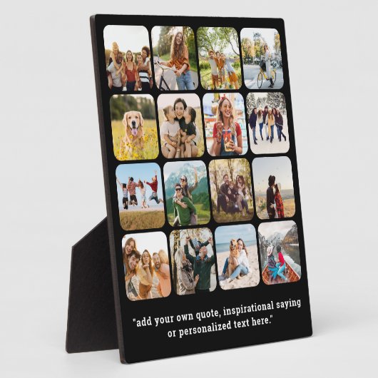 16写真モダンコラージュと引用文 フォトプラーク (側面)