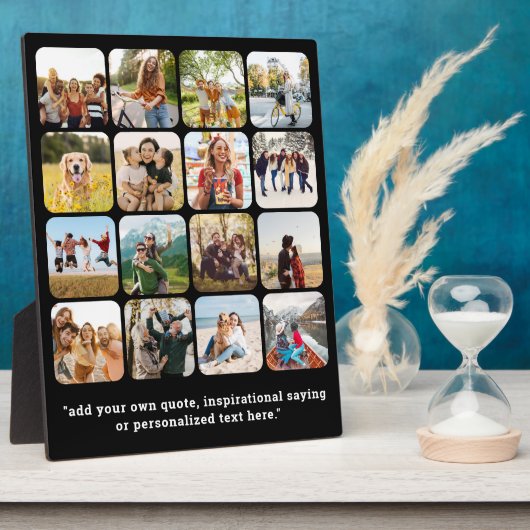 16写真モダンコラージュと引用文 フォトプラーク (側面)