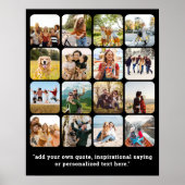 16写真モダンコラージュと引用文 ポスター (正面)