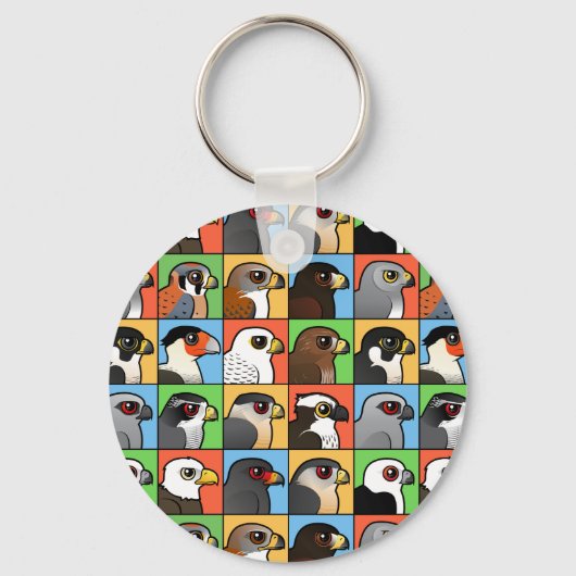 16北アメリカのRaptorプロファイル(タイル) キーホルダー (正面)