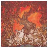 16匹のウサギ ファブリック (クローズアップ)