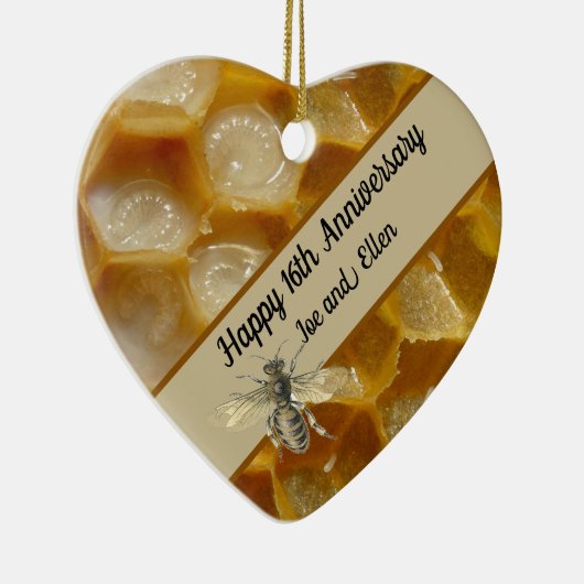 16周年結婚ワックスキープサケハートセラム セラミックオーナメント (右)