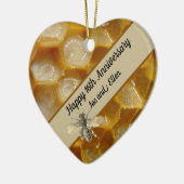 16周年結婚ワックスキープサケハートセラム セラミックオーナメント (左)