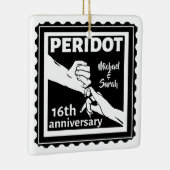16周年結婚白黒番 セラミックオーナメント (右)