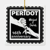 16周年結婚白黒番 セラミックオーナメント (裏面)