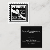 16周年結婚記念日の黒と白の手 エンクロージャーカード (正面/裏面)