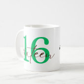 16周年記念のカスタマイズ コーヒーマグカップ (正面左)