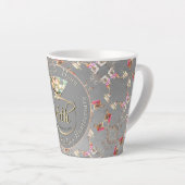 16周年記念結婚ペリドット&シルバーラテM カフェラテマグ (右アングル)