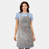 16周年記念結婚ワックス、ステッティ、ペリドット エプロン (着用した状態)