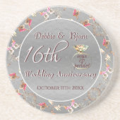 16周年記念結婚ワックス、ステッティ、ペリドット コースター (正面)