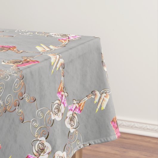 16周年記念結婚ワックス、ペリドット&サティッシュFlr テーブルクロス (インサイチュ)