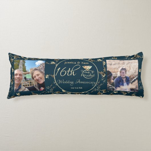 16周年記念結婚2枚写真キャンドル&イベント ボディピロー (正面)