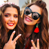 16回目のウェディングシャワーのお礼、ネーム入りローズグリッター ラウンドシール