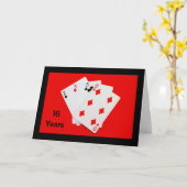 16年は大きな節目！ 結婚記念日カード カード (黄色い花)