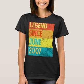 16年ヴィンテージ2007年6月16日誕生日 Tシャツ