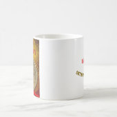 16年名前をカスタムするオウムコイングリッター コーヒーマグカップ (中央)