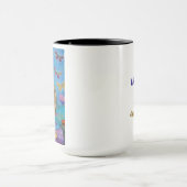 16年名前をカスタムするオウム蝶の花 マグカップ (中央)