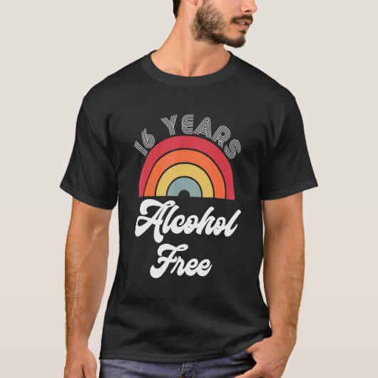 16年酔い酒を飲まない回復記念日F Tシャツ (正面)
