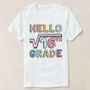 16数学の4おもしろい級平方根 Tシャツ