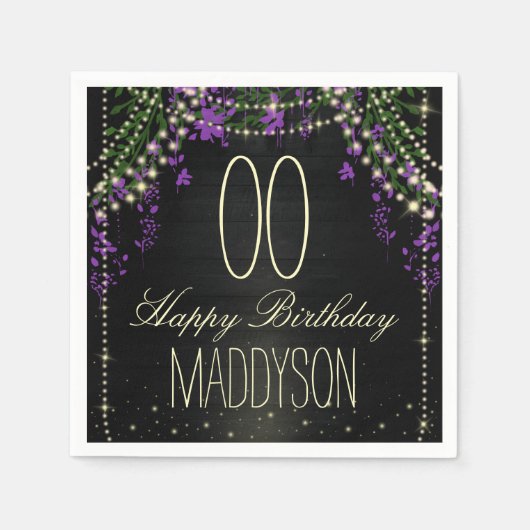 16日18日21日30日40日50日60日誕生日 スタンダードカクテルナプキン (正面)