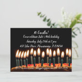 16本のキャンドルの誕生日カード 招待状 (スタンド正面)