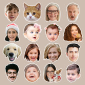 16枚おもしろい写真カスタムカットのビニール シール