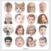 16枚おもしろい写真カスタムカットのビニール シール (シート)