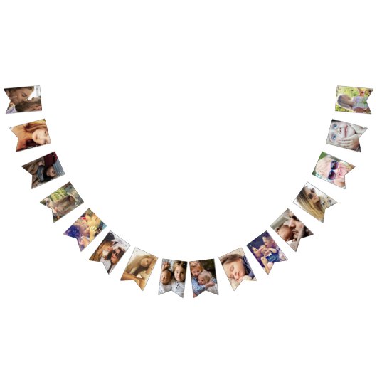 16枚の写真でお祝いをカスタマイズ バンティングフラッグ (全)