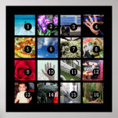 16枚の写真で簡単に独自のフォトアートを作成 ポスター (正面)