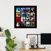 16枚の写真で簡単に独自のフォトアートを作成 ポスター (ホームオフィス)