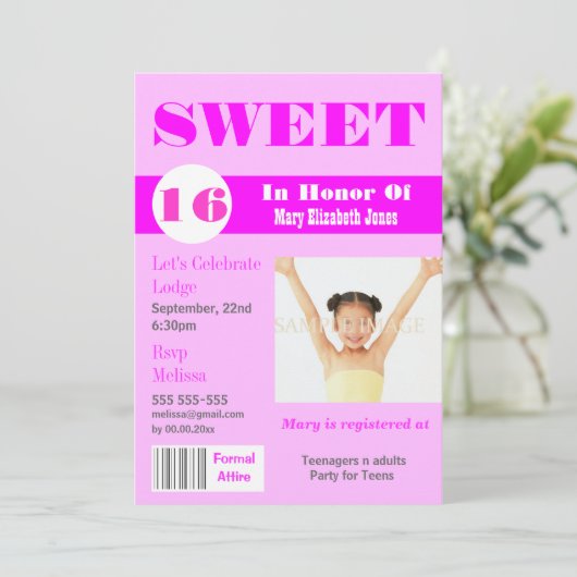 16枚の写真を掲載 招待状 (スタンド正面)