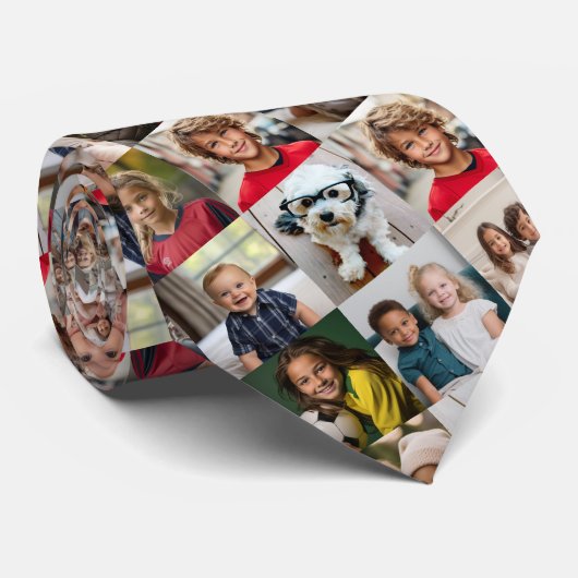 16枚の写真カスタムでフォトコラージュを作成 ネクタイ (ロール)