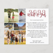 16枚の写真カードを思い出すために年間の予算クリスマス (裏面)