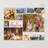 16枚の写真カードを思い出すために年間の予算クリスマス (正面)