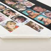 16枚の写真コラージュ白黒 シェルパブランケット (3/4)