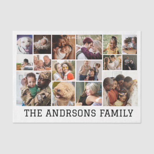 16枚の写真ティッシュペーパー 薄葉紙 (正面)