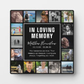 16枚の現代的な写真コラージュ追悼記念品 フォトプラーク (正面)